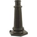 Intense Surface Mounted Base for 3 in. Outer Dia Round Post, Bronze - 21.25 x 12.25 x 12.25 in. IN2562990